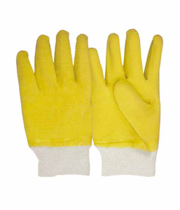 3202 yellow latex fully dipped industry safety gloves