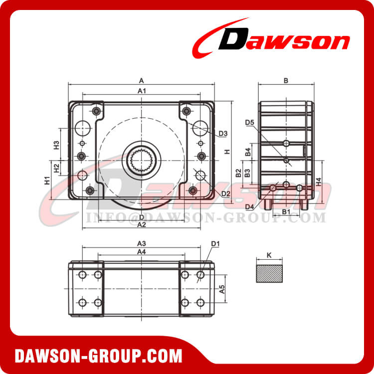 Wheel Block Drive System with Gear Motor for Crane Traveling