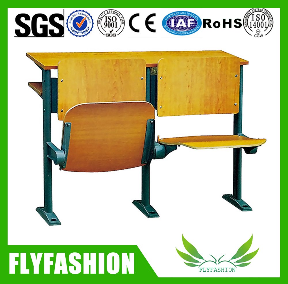 Simple design two seaters folding school chair desk (SF-11H)