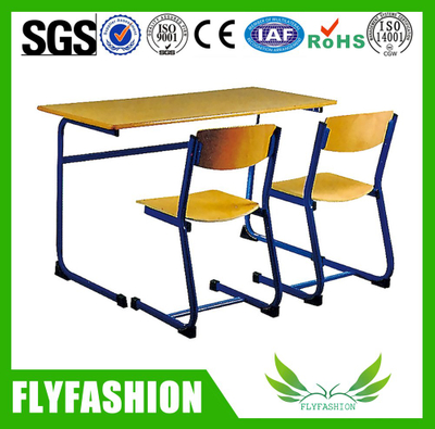 escritorio y silla dobles cómodos (SF-45D) de la escuela de los muebles baratos de la sala de clase