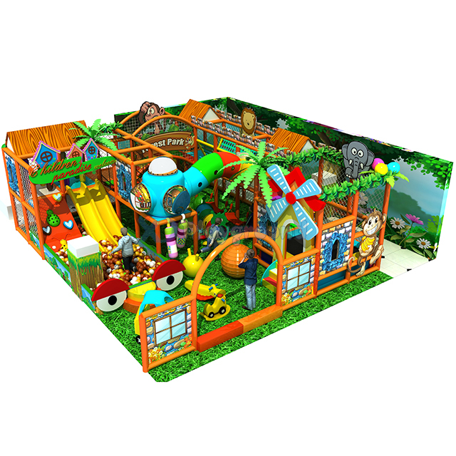 Jungle theme Adventure Children Small Indoor Playground Equipment with Ball Pit