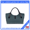 Designer Causal Canvas and Leather Hobo Shoulder Tote Bag Large
