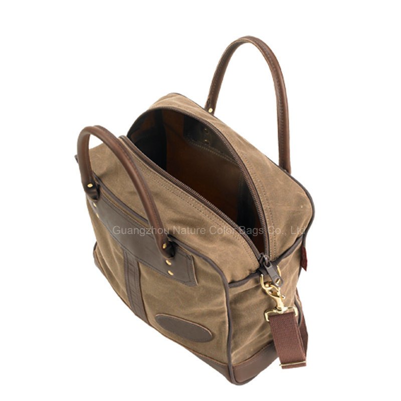 Mens Traveling Fashion Leisure Waxed Canvas Tote Bag