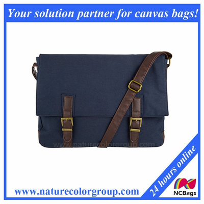 Spacious and Lightweight Dyed Canvas Messenger Bag for Men
