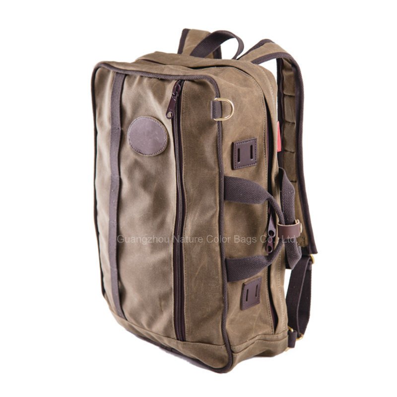 Mens Leisure Deformable Canvas Backpack for Campus and Traveling