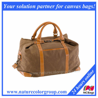 Fashion Waxed Canvas Travel Duffel Bag