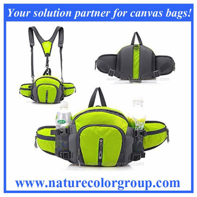 Multifunctional Waist Sport Bag with Bottles Holder Backpack for Hiking Cycling Running