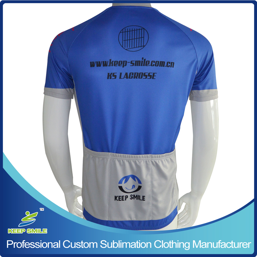 Customized Sublimation Printing Bicycle Jersey with 1/4 Zipper