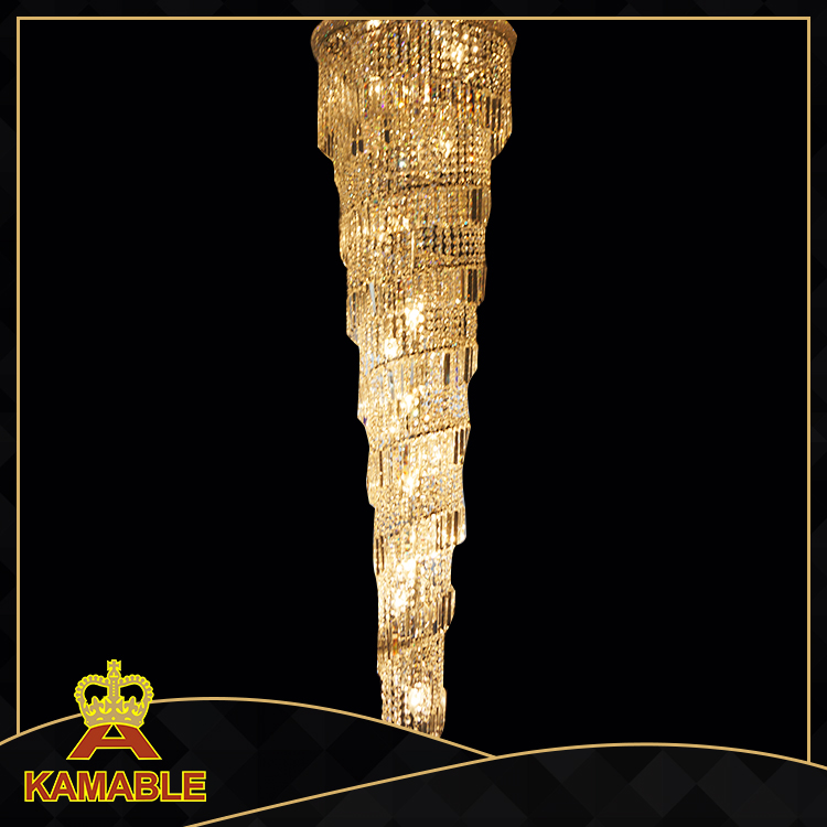 Люстра Lobby Luxury Impressive Clear Crystal Metal Project Chandelier (KA866)