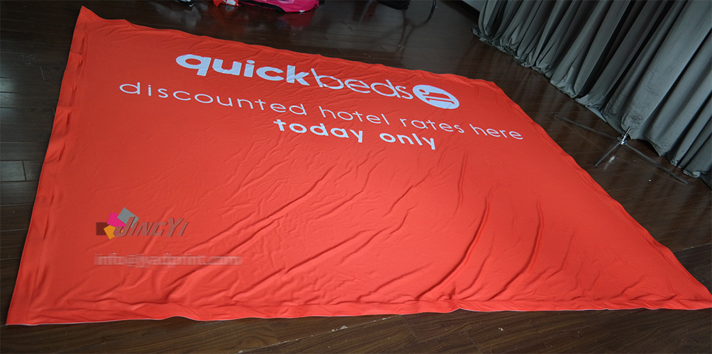 Custom Made Quality Hook & Loop Dye Sublimation Printing Washable Fabric Banner,