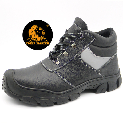 men's oilfield type safety leather boots