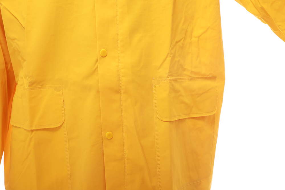 Yellow 100% Waterproof PVC Polyester Raincoats