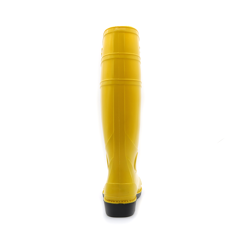 CE verified light weight non safety yellow glitter pvc rain boots 