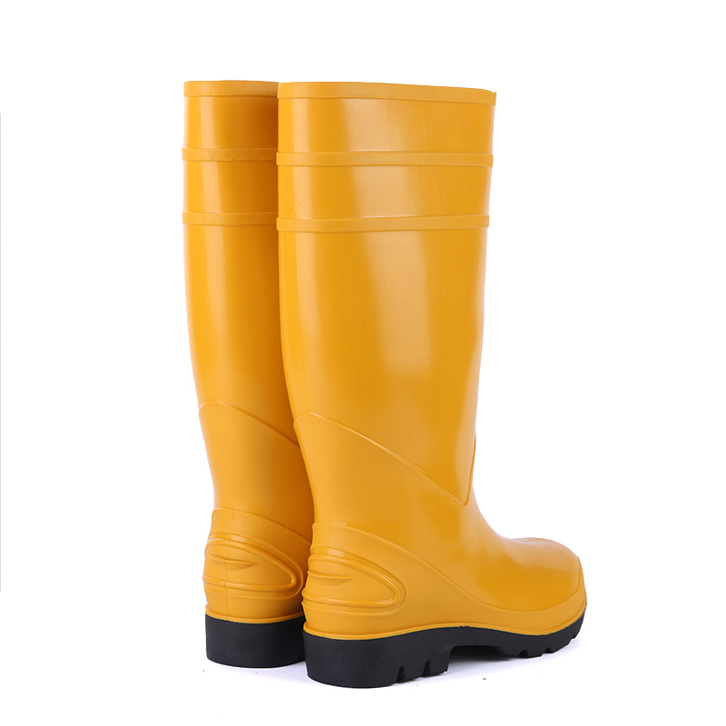 Waterproof Non Safety Shiny Pvc Rain Boots for Men