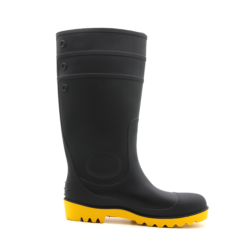 CE Steel Toe Anti Puncture Pvc Safety Rain Boots for Construction