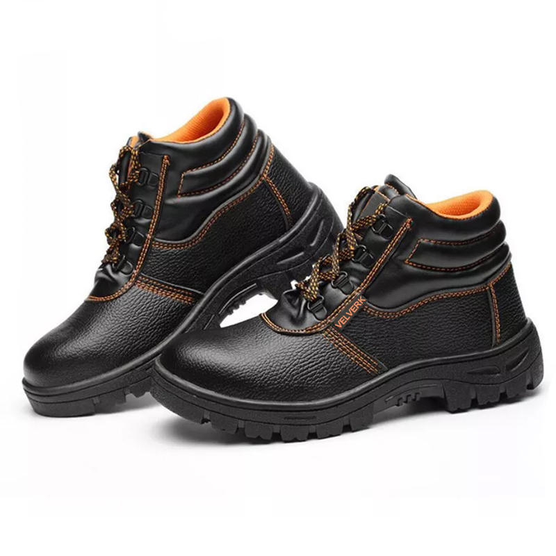 PU Upper Rubber Sole Middle Cut Safety Shoes Cheap