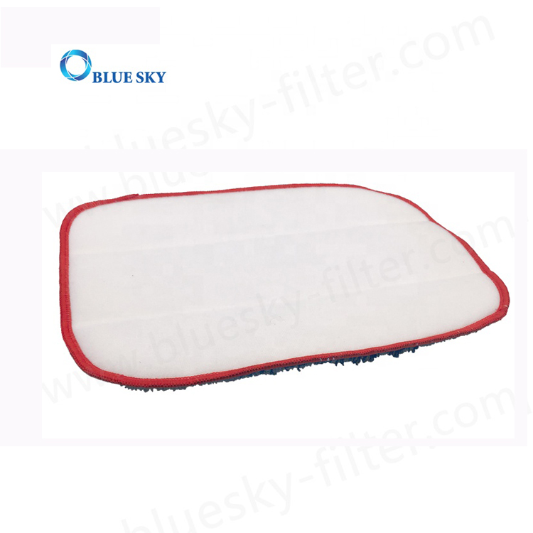 Almohadilla de trapeador de microfibra azul lavable compatible con A1375-100 A1375-101 almohadillas de repuesto para aspiradora de vapor