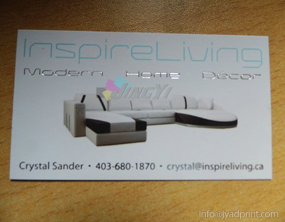 Hot Stamping Name Cards Custom Luxury Name Cards Hot Stamping Silver Metallic Foil Name Business Card
