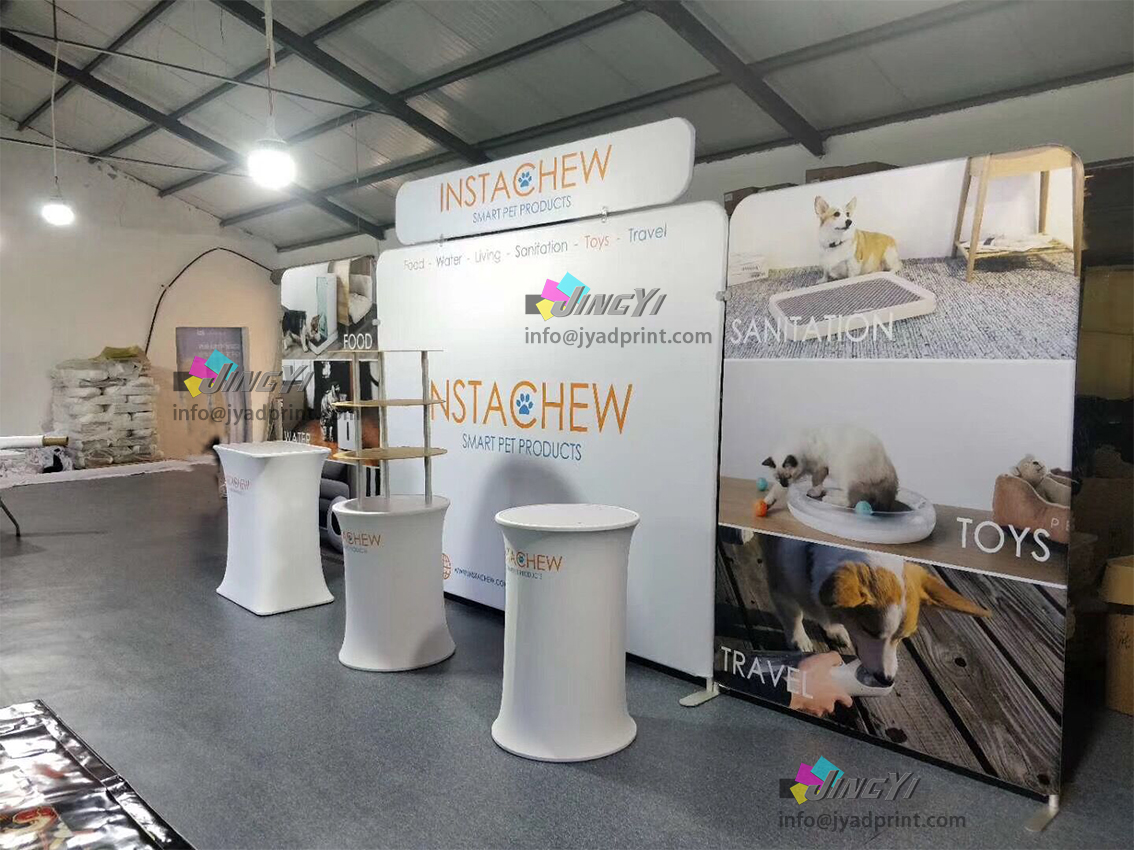 Pop up exhibition portable backdrop stand display tension fabric booth, 2018 Customized High Quality Trade Show Booth/ Tension Fabric Display
