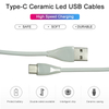 LED Type C Ceramic USB Cable Lighting Charging Cable