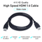 Cable HDMI 1.4 macho de alta velocidad a soporte macho 3D 4K