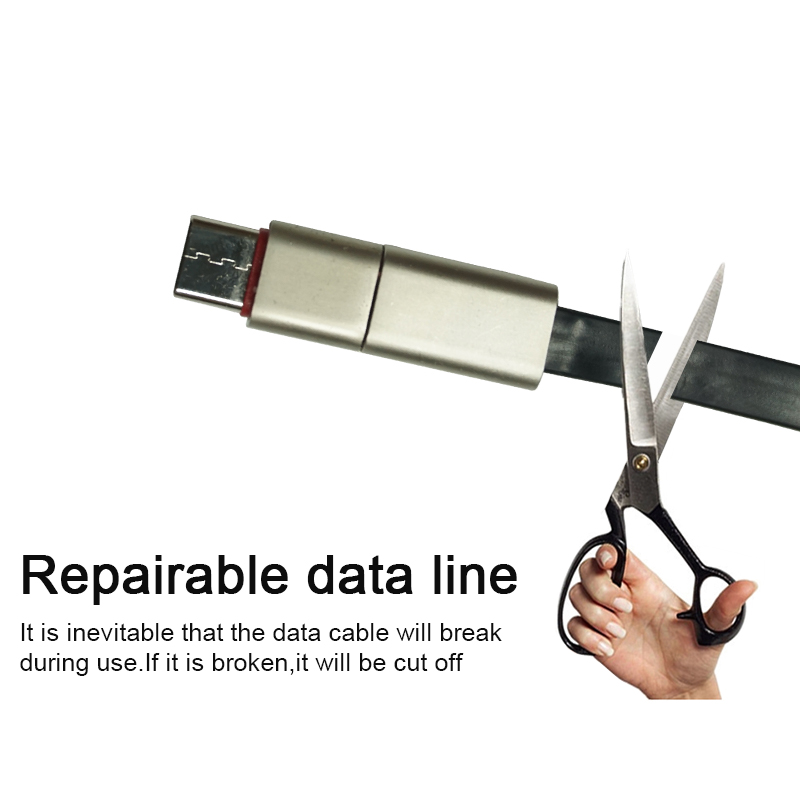 Cable de datos de carga USB reparable para el tipo C