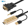 HDMI To VGA Cable with USB Cable and Audio Cable