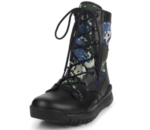 99017 Super light genuine leather camouflage combat boots