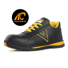 Black Rubber Sole Steel Toe Protection Safety Shoes for Men