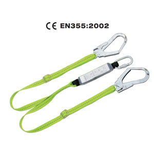 CE EN355 Certified Yellow Polyester Safety Energy Absorber Lanyard