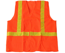 Orange Mesh Netting PVC Reflective Tape Safety Vest Construction