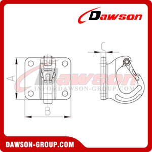DS884 Weld-on Hook with Base
