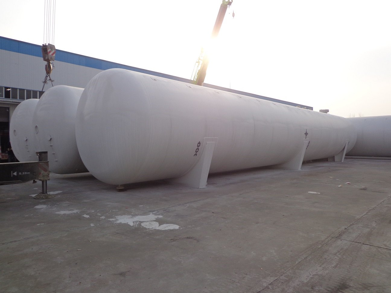 El tanque de almacenaje horizontal estándar de ASME 100MT 100Tons 200M3 200000Liters LPG para África