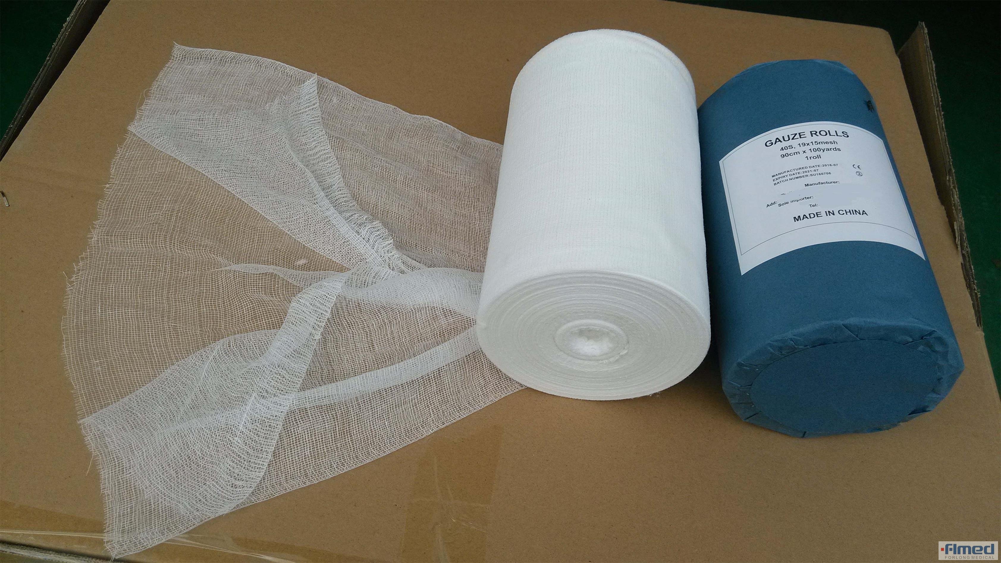 36' X 100 Yards 4ply Surgical Absorbent Cotton Gauze Roll from China ...