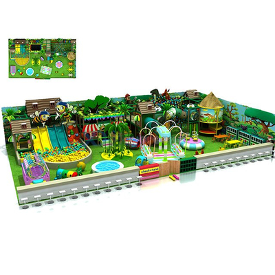 Jungle Themed Amusement Park Kids Soft Adventure Indoor Playground with Ball Pit