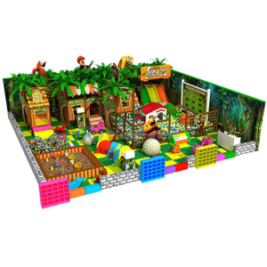 Jungle Adventure Children Soft Play Equipment with Ball Pit and Plastic Toys