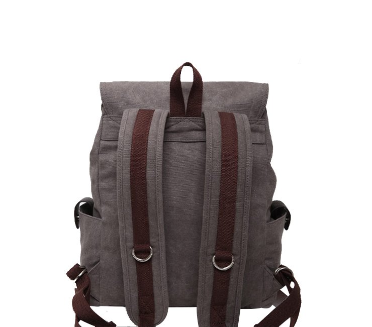 Trendy Knapsack Canvas Backpack for College Students
