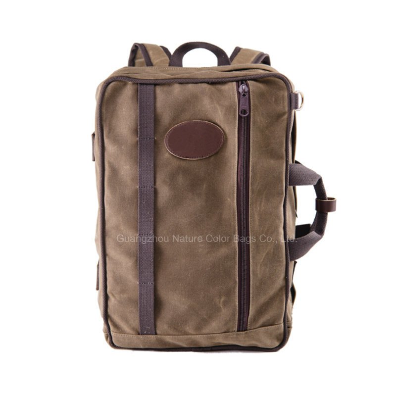 Mens Leisure Deformable Canvas Backpack for Campus and Traveling