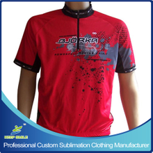 Customized Sublimation Printing Cycling Top with 1/4 Zipper