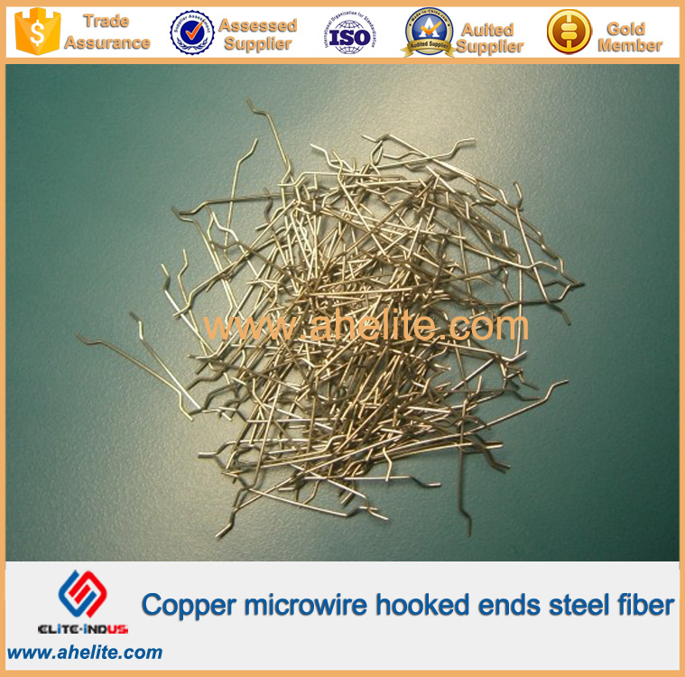 Cobre microhilo enganchado termina fibra de acero