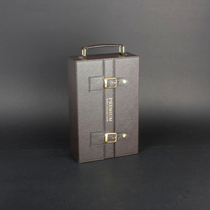 Wine Box Manufacturer PU leather luxury cardboard wine carrier box