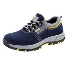 Suede Leather Rubber Sole Safety Shoes Steel Toe