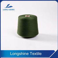 4S-12S Dope Dyed Color Polyester Ring Spun Yarn With Low Price