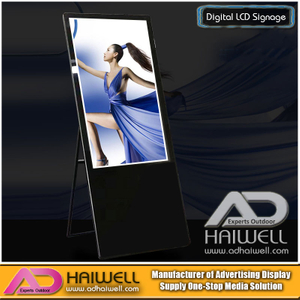 43 pulgadas de señalización ultra digital portátil pantalla LCD anuncios carteles Display