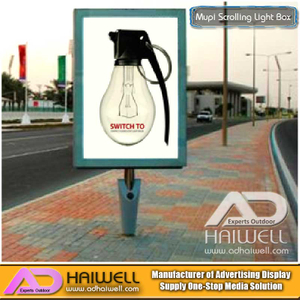 Boîtes lumineuses d'affichage d'affiche de défilement multi-image numérique - Adhaiwell