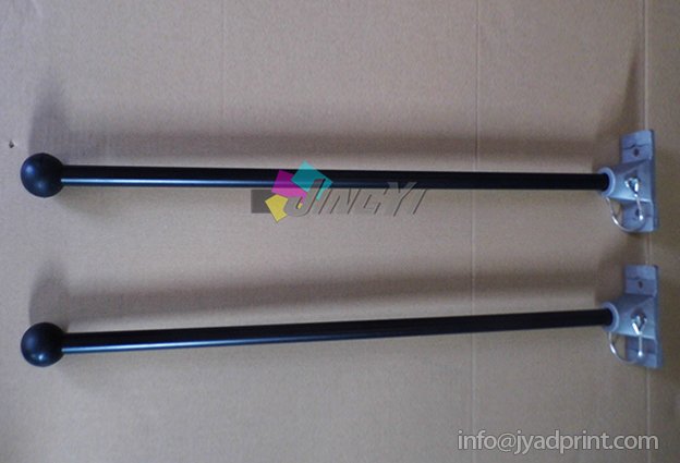 Custom Two Sides Print Vertical Wall Mount Pole Outdoor Advertising PVC Vinyl Banner with Bracket Kit