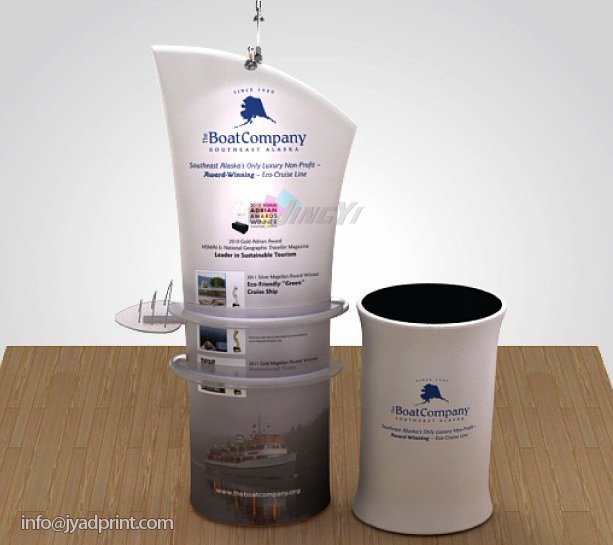 Arc Top Display Stand, Free Standing Trade Show Display Stand Tension Banner, Proatable Display Banner Stand with Printing