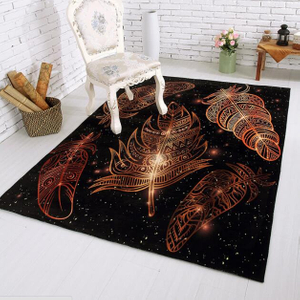 Contemporary Print Bedroom Rug Printed Floor Carpet