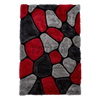 160×230 cm Red Grey 3D Shag Rugs Bedroom Carpet