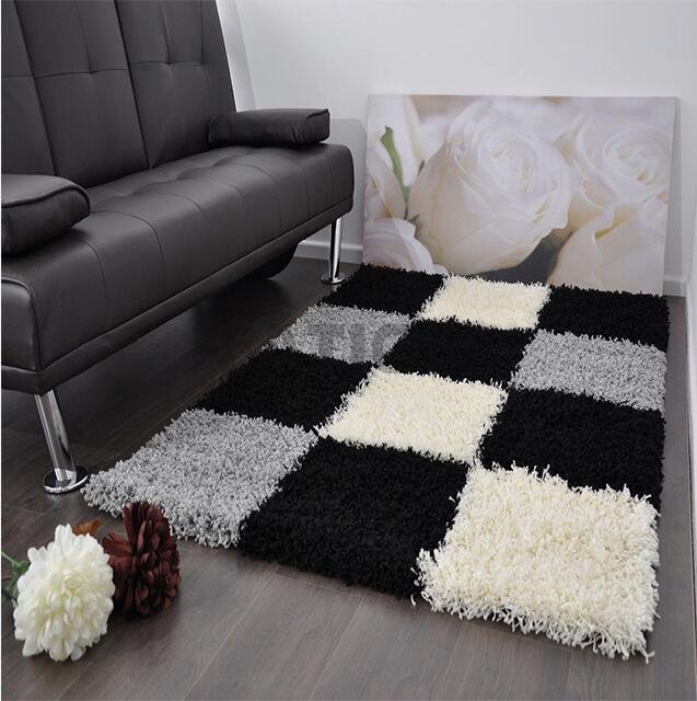 5'×8' Comfortable Shag Collection Carpet Plain Area Rug